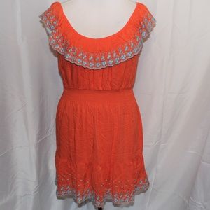 Turquoise and Orange Dress